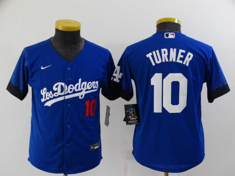 Youth Dodgers 10 Justin Turner Royal 2021 City Connect Flexbase Jersey,We sell and wholesale Youth Dodgers 10 Justin Turner Royal 2021 City Connect Flexbase Jersey on line form chian!